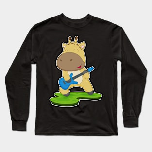 Giraffe Musician Guitar Music Long Sleeve T-Shirt